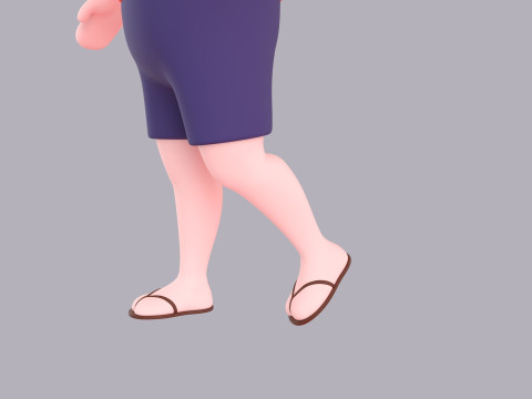 Cartoon Male Character Rigged 026 3D Model