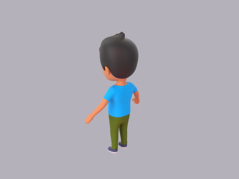Cartoon Male Character Rigged 027 Modèle 3D