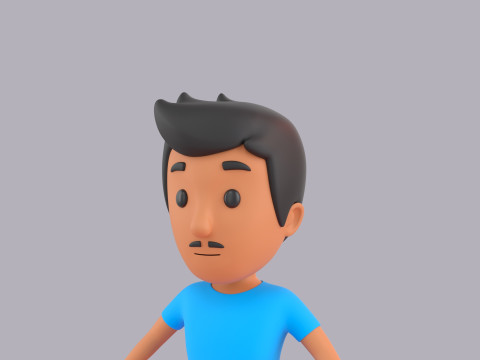 Cartoon Male Character Rigged 027 Modèle 3D