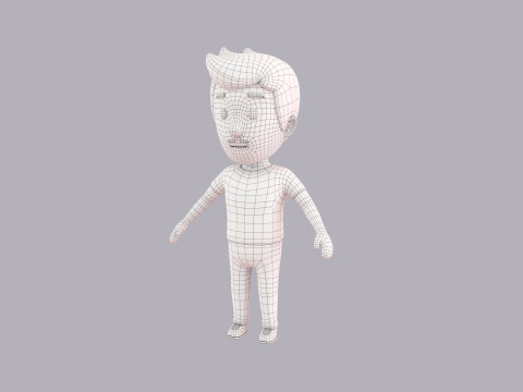 Cartoon Male Character Rigged 027 Modèle 3D