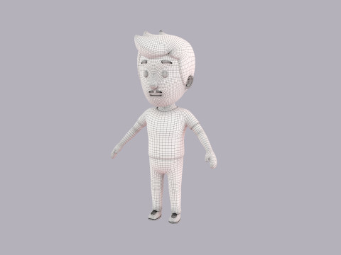 Cartoon Male Character Rigged 027 Modèle 3D