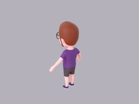Cartoon Male Character Rigged 028 3D Model