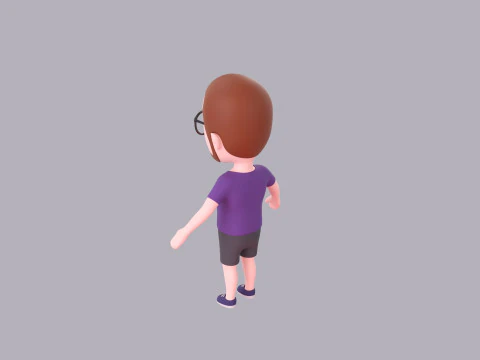 Cartoon Male Character Rigged 028 3D Model