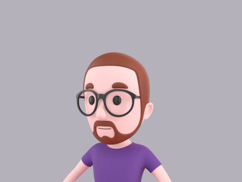 Cartoon Male Character Rigged 028 3D Model