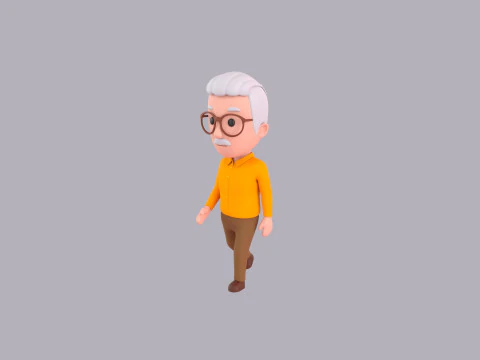 Cartoon Male Character Rigged 029 3D Model