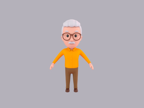 Cartoon Male Character Rigged 029 3D मॉडल