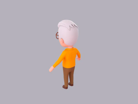 Cartoon Male Character Rigged 029 3D Model