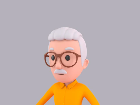 Cartoon Male Character Rigged 029 3D Model