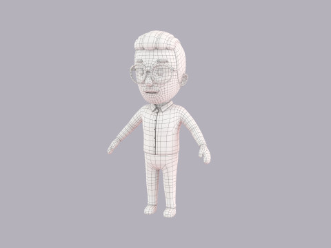 Cartoon Male Character Rigged 029 3D मॉडल