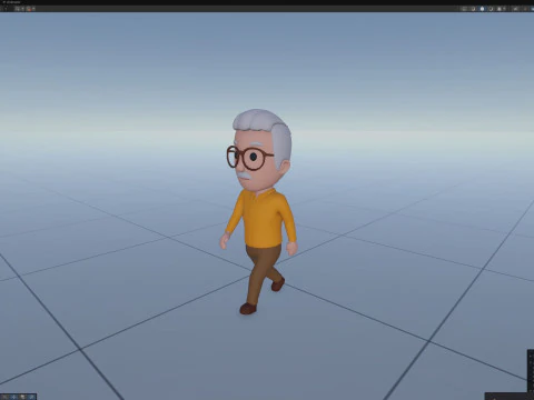 Cartoon Male Character Rigged 029 3D Model