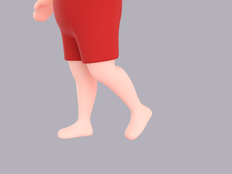 Cartoon Male Character Rigged 030 3D Модель