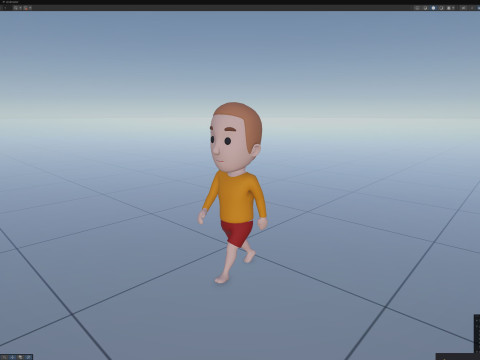 Cartoon Male Character Rigged 030 3D Модель