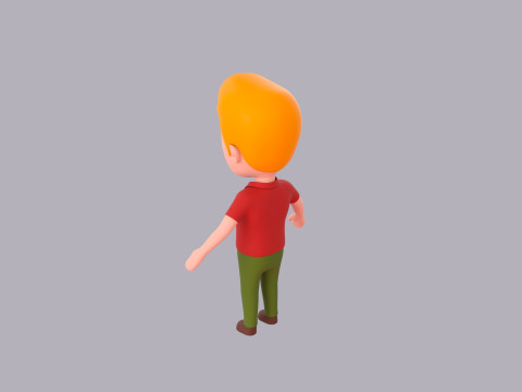 Cartoon Male Character Rigged 031 3Dモデル