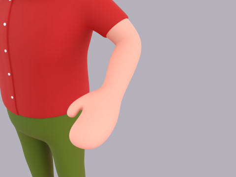 Cartoon Male Character Rigged 031 3Dモデル