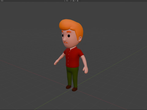 Cartoon Male Character Rigged 031 3Dモデル