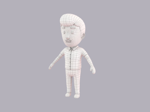 Cartoon Male Character Rigged 031 3Dモデル