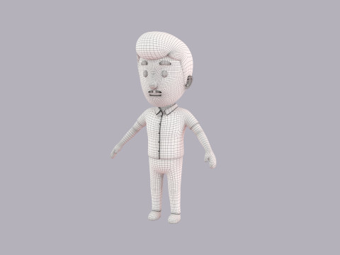 Cartoon Male Character Rigged 031 3Dモデル