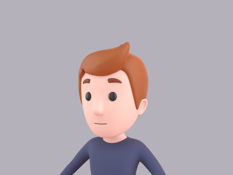 Cartoon Male Character Rigged 032 3D 모델