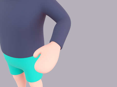 Cartoon Male Character Rigged 032 3D 모델