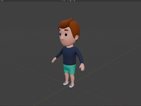 Cartoon Male Character Rigged 032 3D 모델
