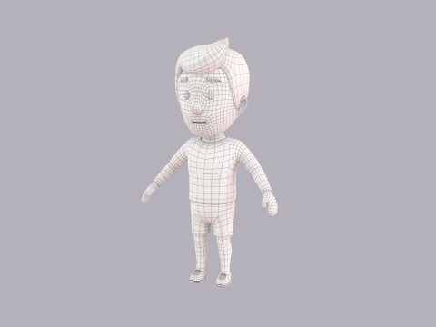 Cartoon Male Character Rigged 032 3D 모델