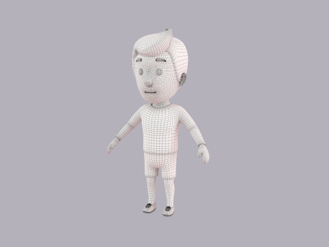 Cartoon Male Character Rigged 032 3D 모델