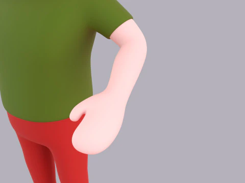 Cartoon Male Character Rigged 033 3D Model