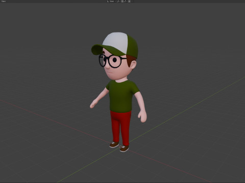 Cartoon Male Character Rigged 033 Modèle 3D