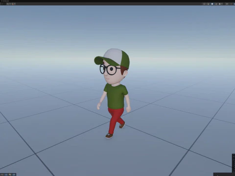 Cartoon Male Character Rigged 033 3D Model