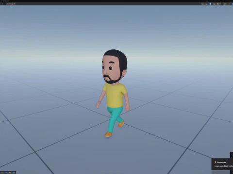 Cartoon Male Character Rigged 034 3D Model