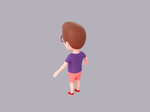 Cartoon Male Character Rigged 035 3D Модель