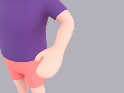 Cartoon Male Character Rigged 035 3D Модель