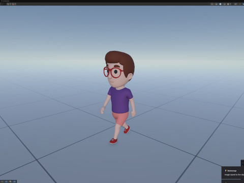Cartoon Male Character Rigged 035 3D Модель