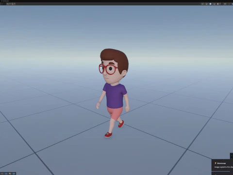 Cartoon Male Character Rigged 035 3D Model