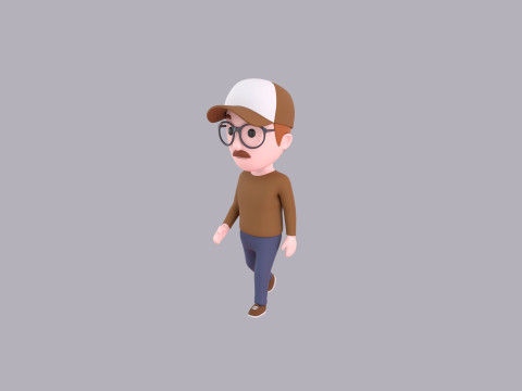 Cartoon Male Character Rigged 036 3Dモデル