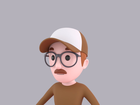 Cartoon Male Character Rigged 036 3Dモデル