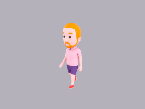 Cartoon Male Character Rigged 037 Modèle 3D