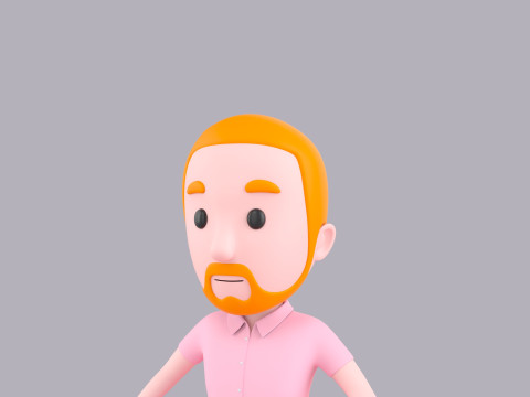 Cartoon Male Character Rigged 037 Modèle 3D