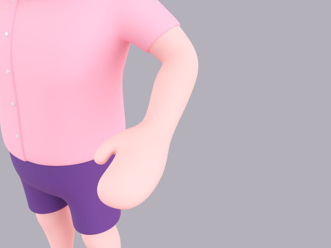 Cartoon Male Character Rigged 037 Modèle 3D
