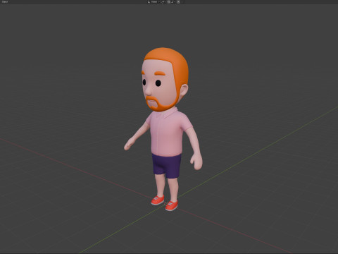 Cartoon Male Character Rigged 037 Modèle 3D