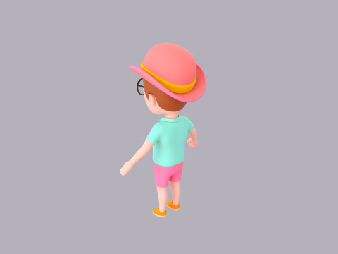 Cartoon Male Character Rigged 038 Model 3D