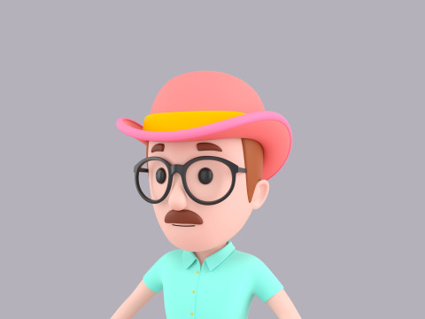 Cartoon Male Character Rigged 038 Model 3D