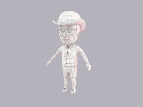 Cartoon Male Character Rigged 038 Model 3D