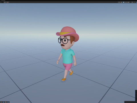 Cartoon Male Character Rigged 038 Model 3D