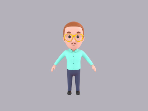 Cartoon Male Character Rigged 039 Modèle 3D