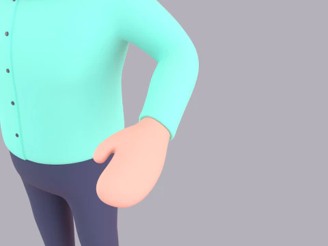 Cartoon Male Character Rigged 039 3D Model