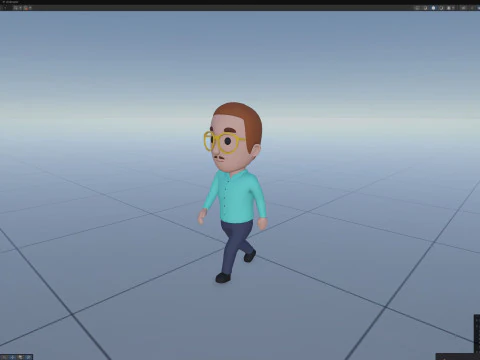 Cartoon Male Character Rigged 039 3D Model