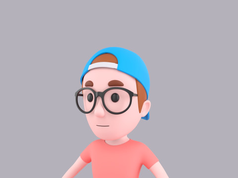 Cartoon Male Character Rigged 040 Model 3D