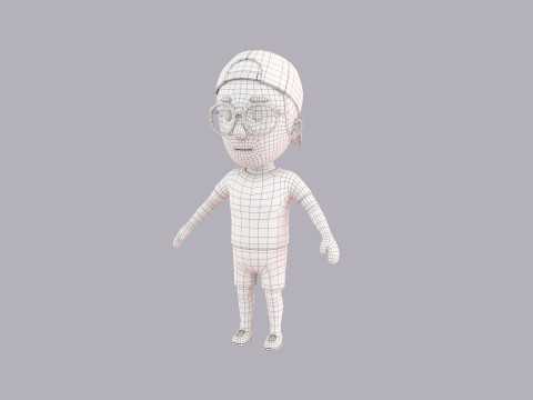 Cartoon Male Character Rigged 040 Model 3D