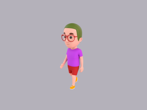 Cartoon Male Character Rigged 041 3Dモデル